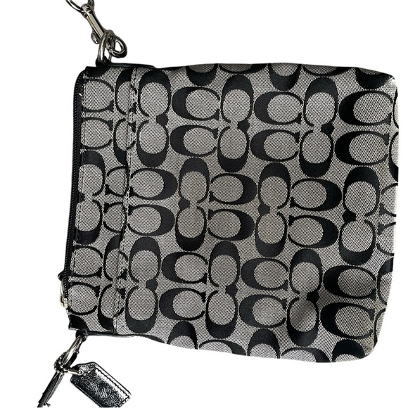 VINTAGE RARE Coach Black and Cream Crossbody Bag - Picture 3 of 4